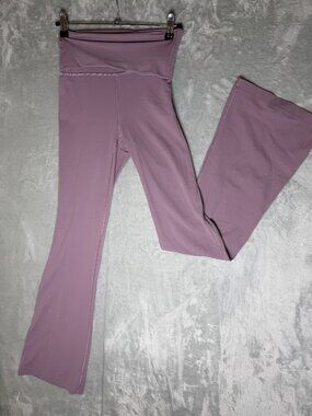 LULULEMON Yoga Pants Womens XS Dusty Mauve High Rise Stretch Flare Leg 31in